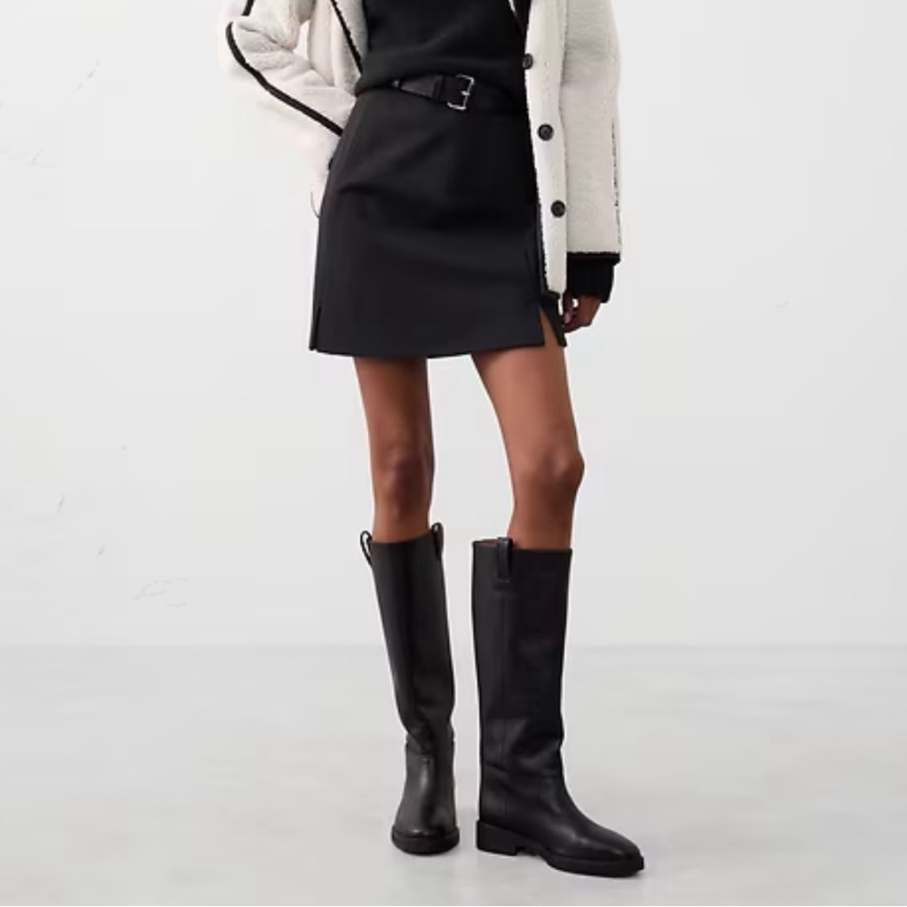 Banana Republic Ponte Slit Mini Skirt